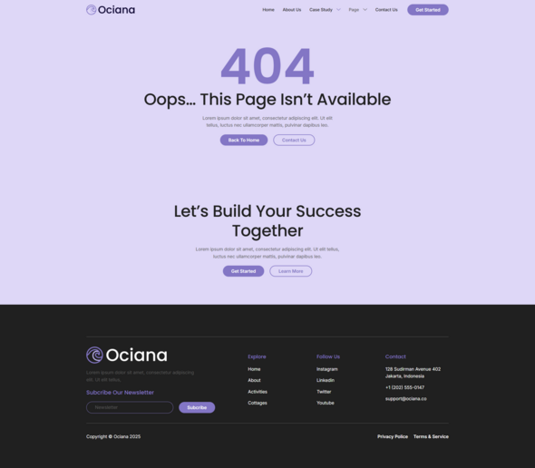 Ociana - Business and Finance Consultant Elementor Template Kit