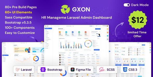 GXON | HR Management Laravel Admin Dashboard Template