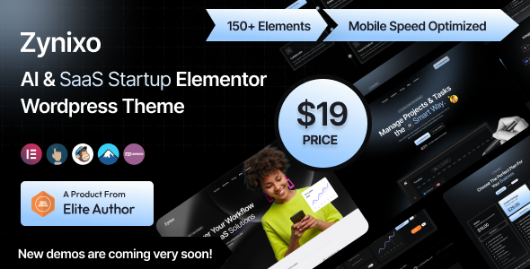 Zynixo - Startup & SaaS Technology Elementor WordPress Theme