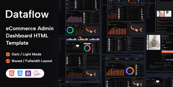 Product preview supplied for Dataflow - eCommerce Admin Dashboard HTML Template