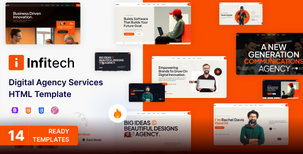 Infitech – Digital Agency & IT Service HTML Template