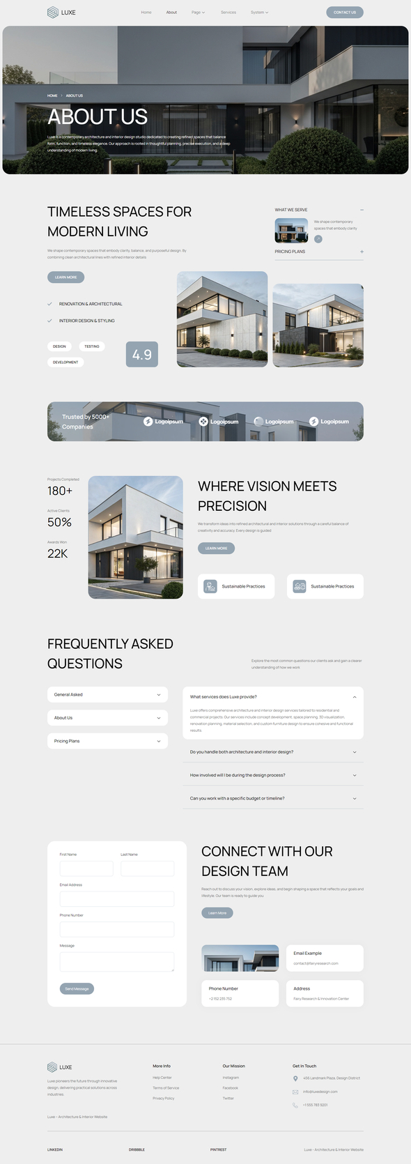 Luxe - Architecture & Interior Elementor Template Kit