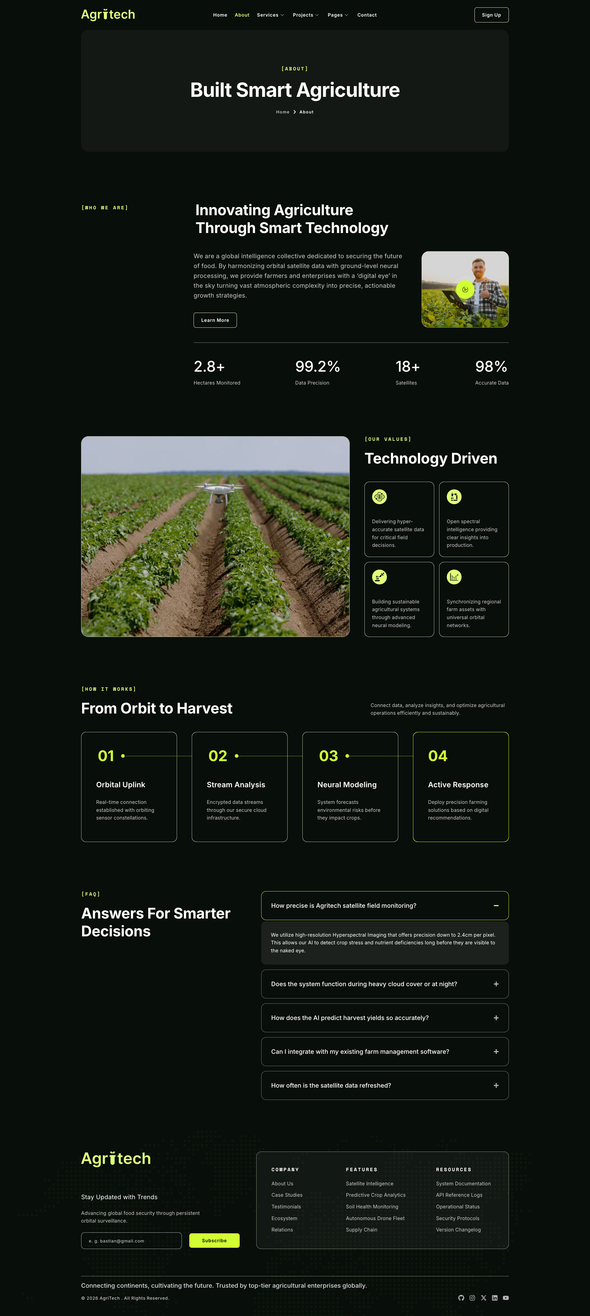 Preview image for Agritech – Agriculture Technology Elementor Template Kit