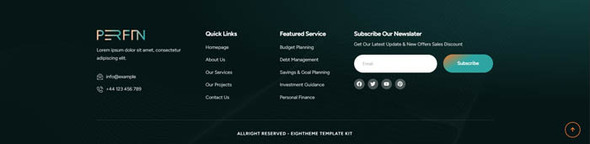Perfin - Personal Finance Management Elementor Template Kit