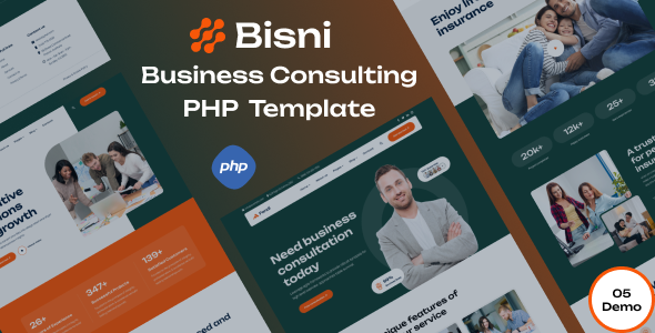 Bisni - Business Consulting PHP Template product preview