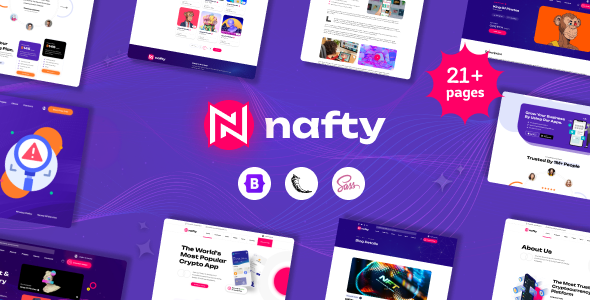 Nafty - crypto and NFT Flask Template