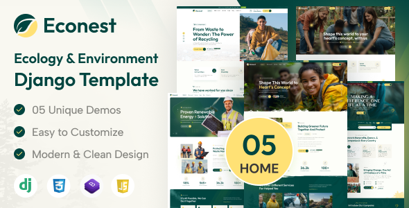 Econest - Ecology & Environment Django Template