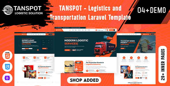 Tanspot - Logistics and Transportation Laravel Template listing image