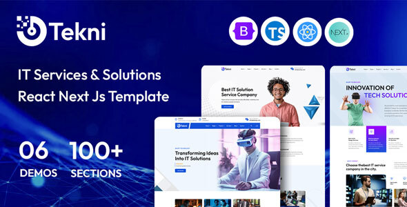Tekni - IT Solutions & Technology Next JS Template product preview