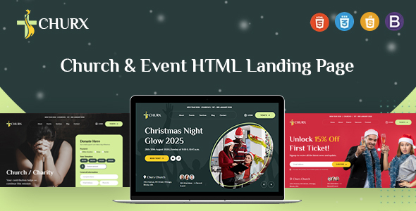 Churx - Church & Event HTML Landing Page Template