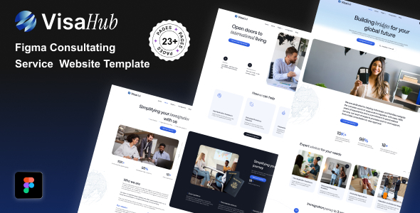 VisaHub - Immigration & Consulting Service Figma Template