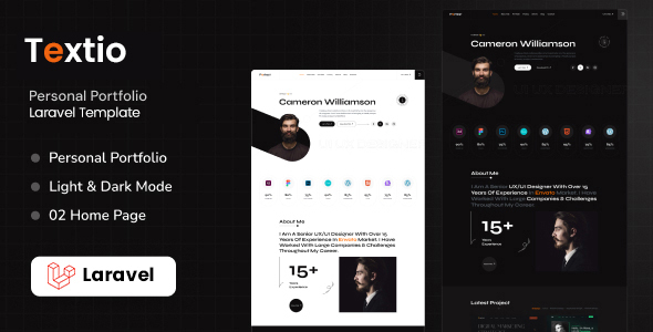 Textio – Laravel Personal Portfolio Template
