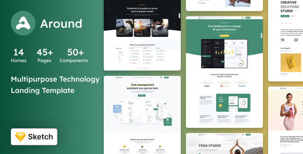 Around - Sketch Multipurpose SaaS & Technology Website Template