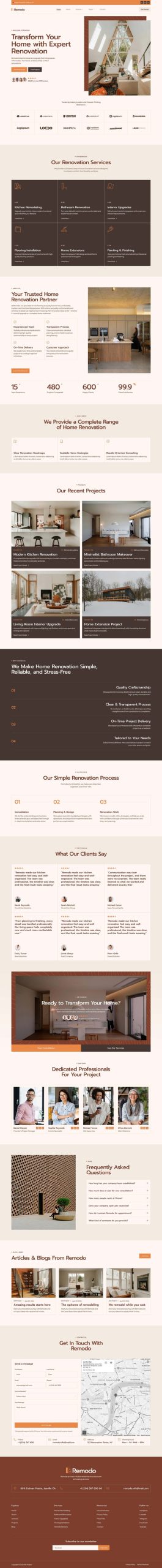Remodo - Residential Renovation & Remodeling Elementor Template Kit