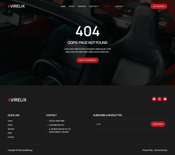 Virelix - Luxury Car Rental Service Elementor Template Kit