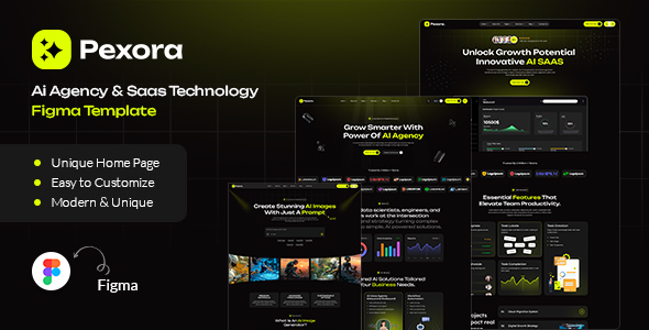 Pexora - Ai Agency & Saas Technology Figma Template