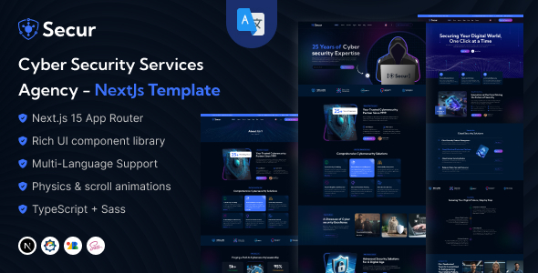 Secur – Cyber Security Services Agency NextJs Template