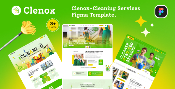 Clenox - Cleaning Services Figma Template
