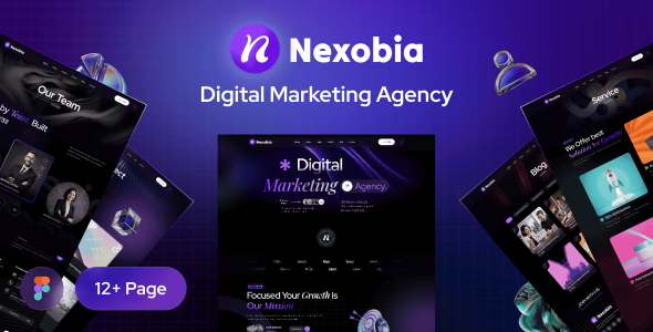 Nexobia – Digital Marketing Agency Figma Template