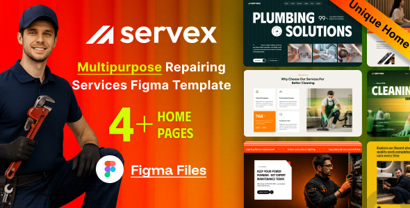 Servex - Multipurpose Repairing Services Figma Template