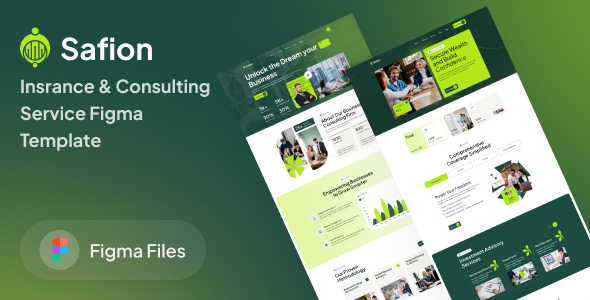 Safion - Insurance & Consulting Service Figma Template