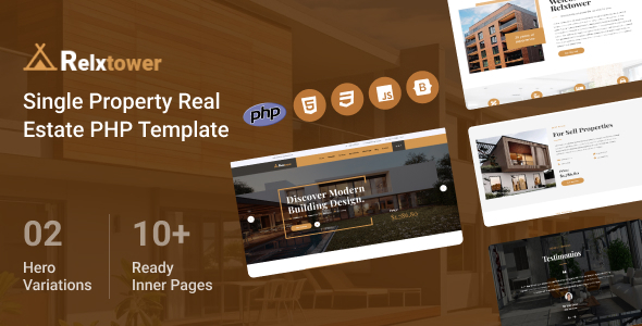 Preview image for Relxtower - Single Property Real Estate PHP Template