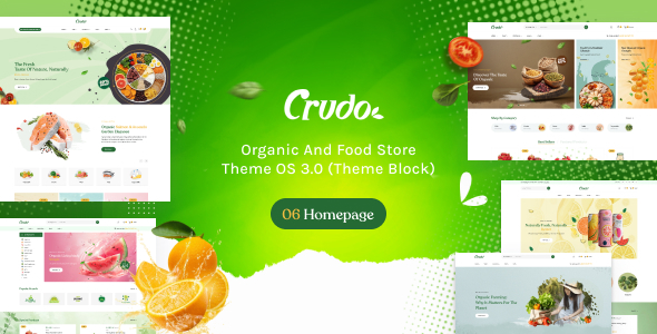 Crudo - Organic & Food Shopify Theme with AI (Theme Block)
