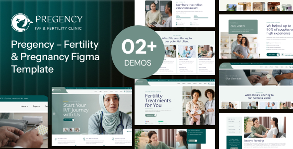 Preview image for Pregency – Fertility & Pregnancy Figma Template