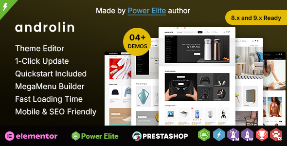 Androlin - Multipurpose Elementor Prestashop Responsive Theme