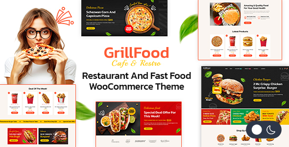 GrillFood - Fast Food & Restaurant Store Elementor WooCommerce Theme