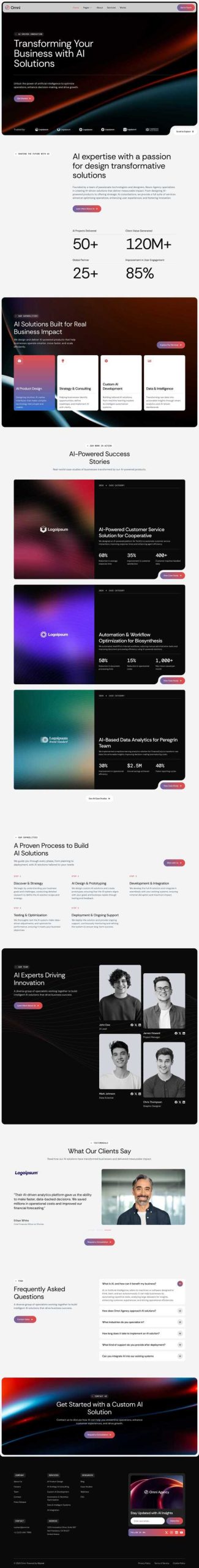 Omni - AI Agency & Tech Company Elementor Template Kit