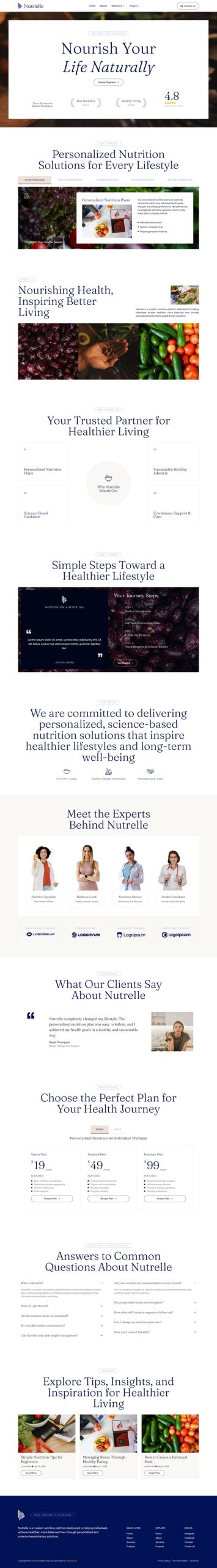 Nutrelle – Nutrition & Healthy Lifestyle Elementor Template Kit