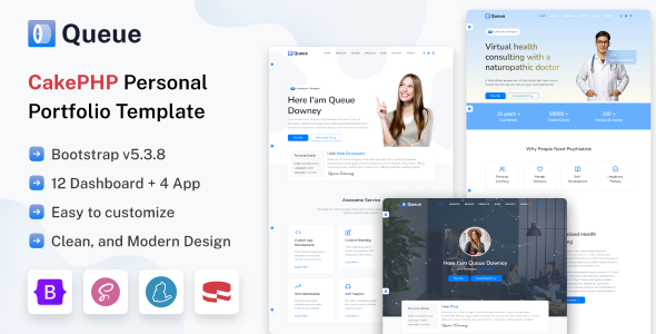 Queue - CakePHP Personal Portfolio Template