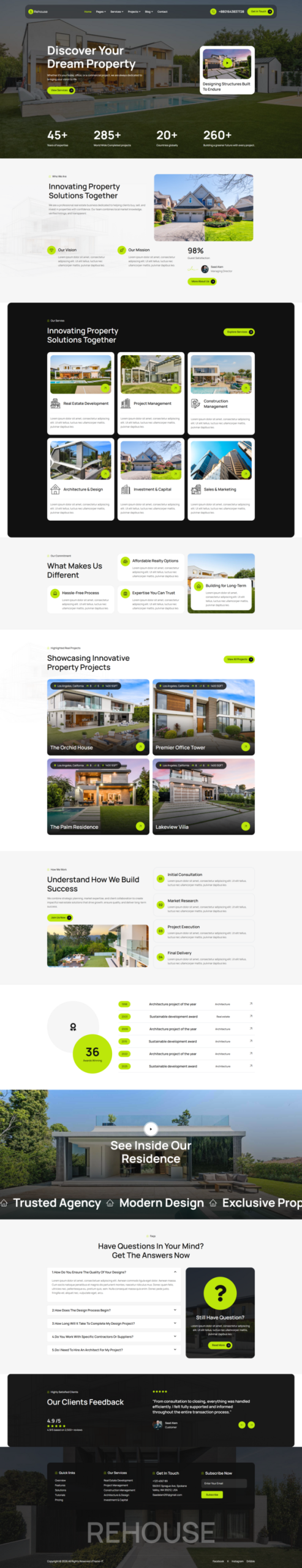 Rehouse - Real Estate & Construction Group Elementor Template Kit