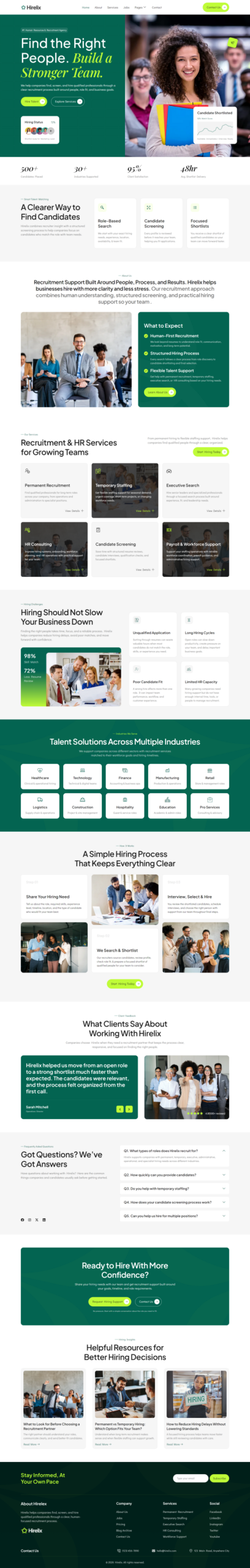 Hirelix – Recruitment & HR Services Elementor Template Kit