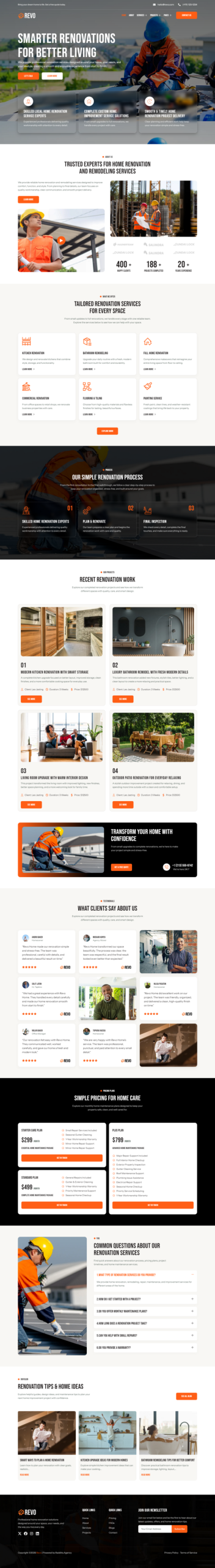 Revo – Home Renovation & Remodeling Elementor Template Kit