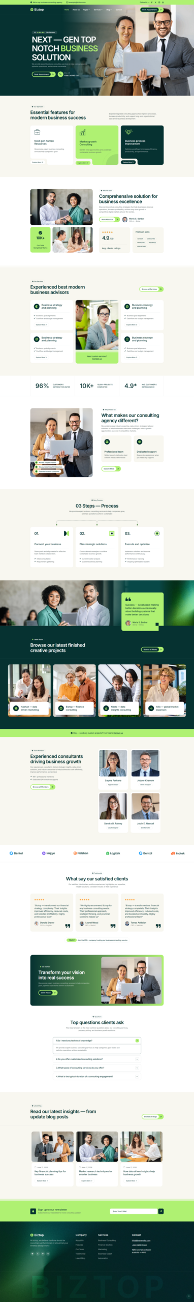 Biztop — Business Consulting Elementor Template Kit