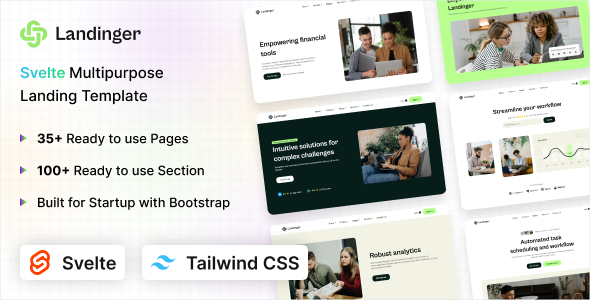 Landinger - Tailwind CSS Multipurpose Svelte Landing Page Template