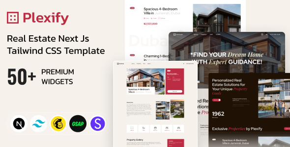 Plexify - Real Estate Next JS Tailwind CSS Template