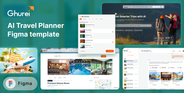 Ghurei – AI Travel Planner & Booking Web Figma UI Kit
