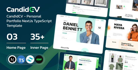 CandidCV - Personal Portfolio CV & Resume NextJS Template