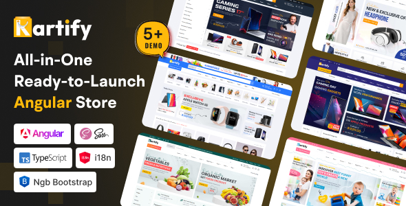 Kartify - Responsive Angular 22 eCommerce + Admin Template