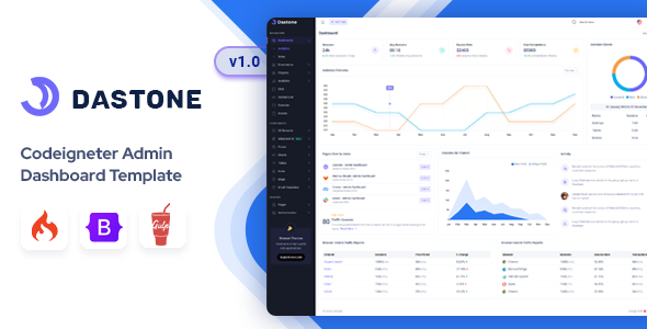 Dastone - CodeIgniter Admin & Dashboard Template product preview