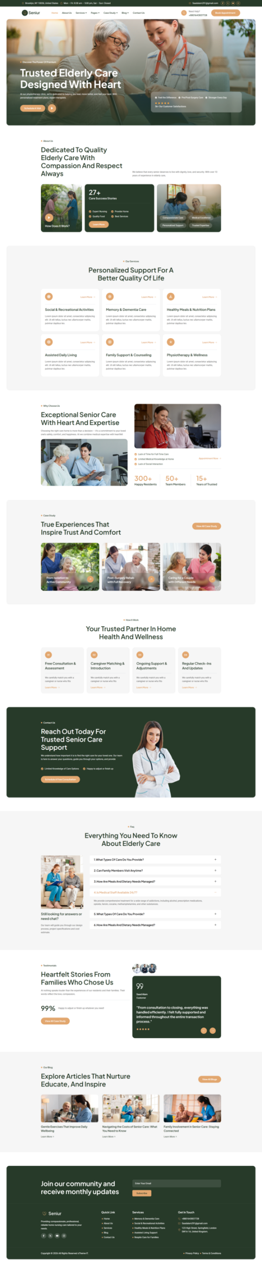 Seniur - Senior Care & Elderly Nursing Elementor Template Kit