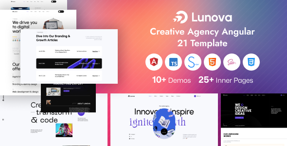 Lunova - Creative Agency Angular 21 Template