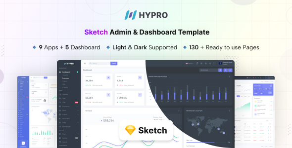 Hypro - Sketch SaaS Platform Admin Dashboard Template