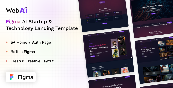 WebAI - AI Startup & Technology Landing Page Figma Template