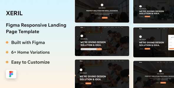 Xeril - Figma Business Landing Page Template