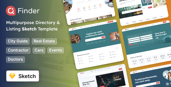Finder - Sketch Directory, Listing & Local Marketplace Template