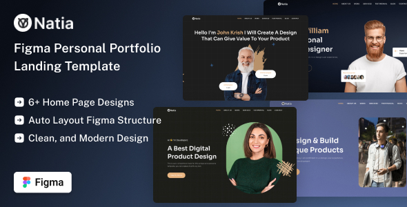 Natia - Figma Personal Portfolio Template